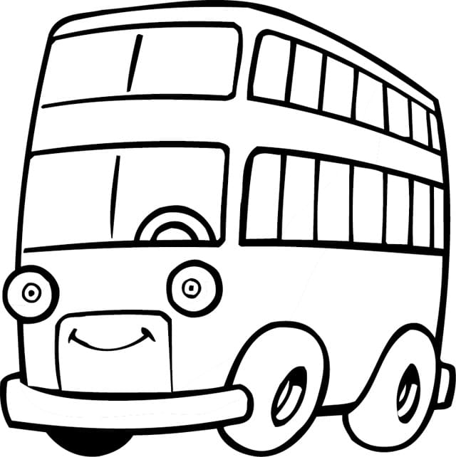 Gratis druckbarer Bus ausmalbilder
