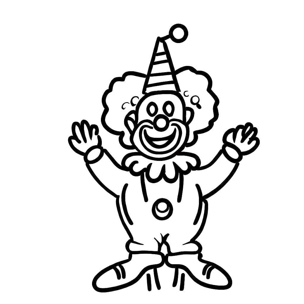 Gratis druckbarer Clown ausmalbilder