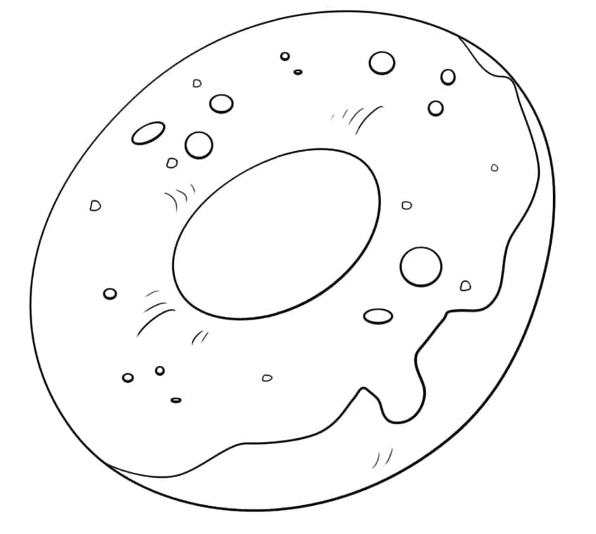 Gratis druckbarer Donut ausmalbilder