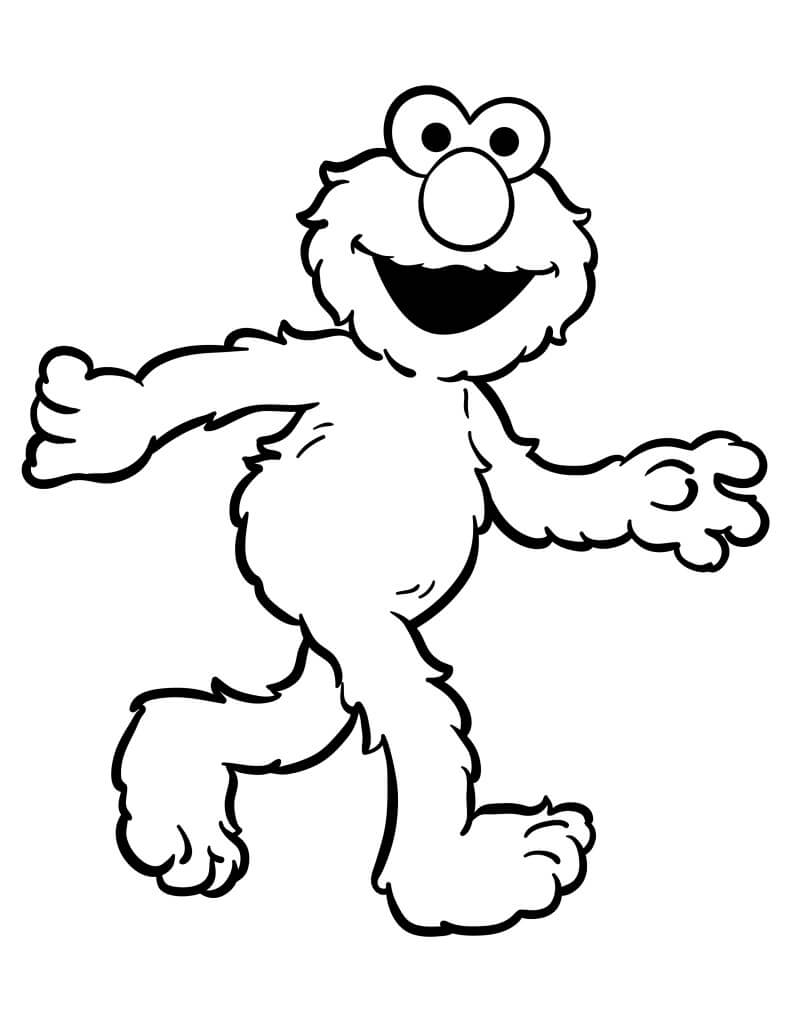 Gratis druckbarer Elmo ausmalbilder
