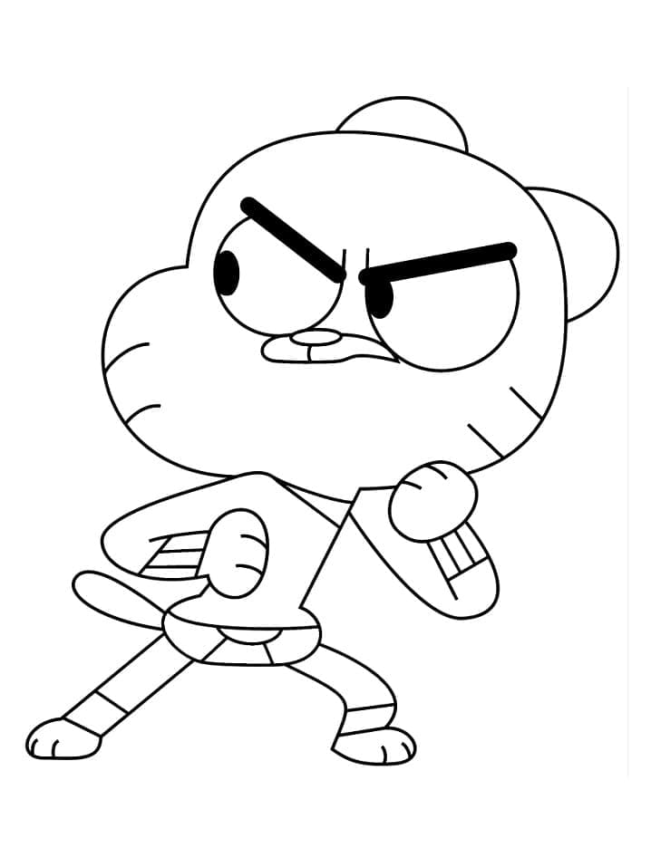 Gratis druckbarer Gumball ausmalbilder