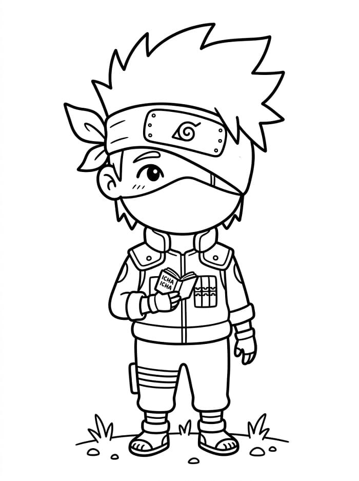Gratis druckbarer Kakashi ausmalbilder