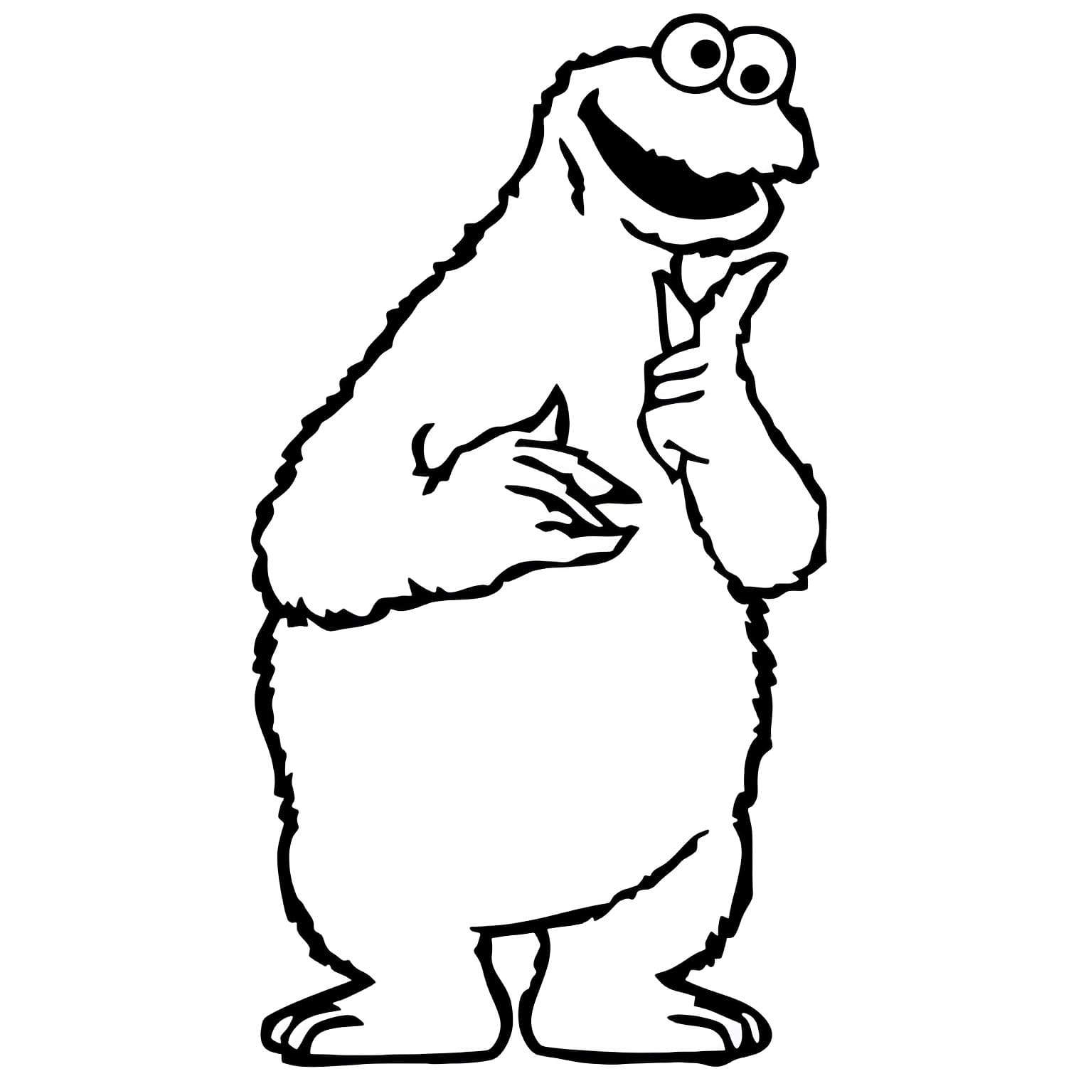 Gratis druckbarer Krümelmonster ausmalbilder