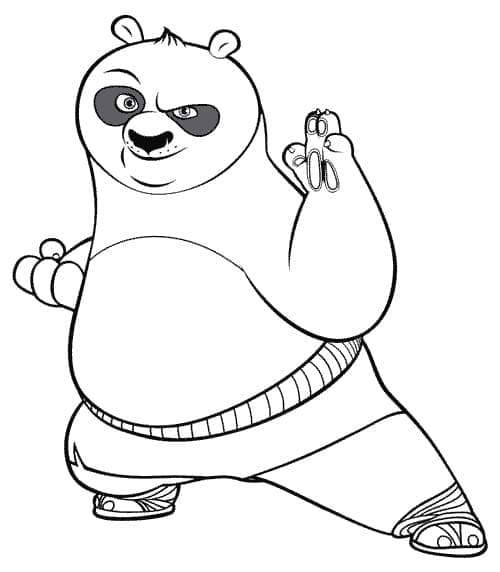 Gratis druckbarer Kung Fu Panda ausmalbilder