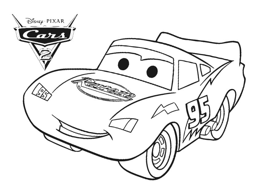 Gratis druckbarer Lightning McQueen ausmalbilder
