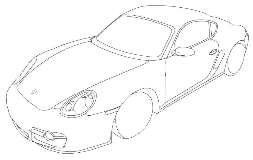 Gratis druckbarer Porsche ausmalbilder