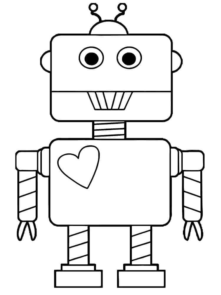Gratis druckbarer Roboter ausmalbilder