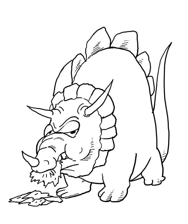 Gratis druckbarer Triceratops ausmalbilder