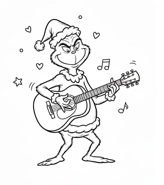 Grinch zu Weihnachten ausmalbilder