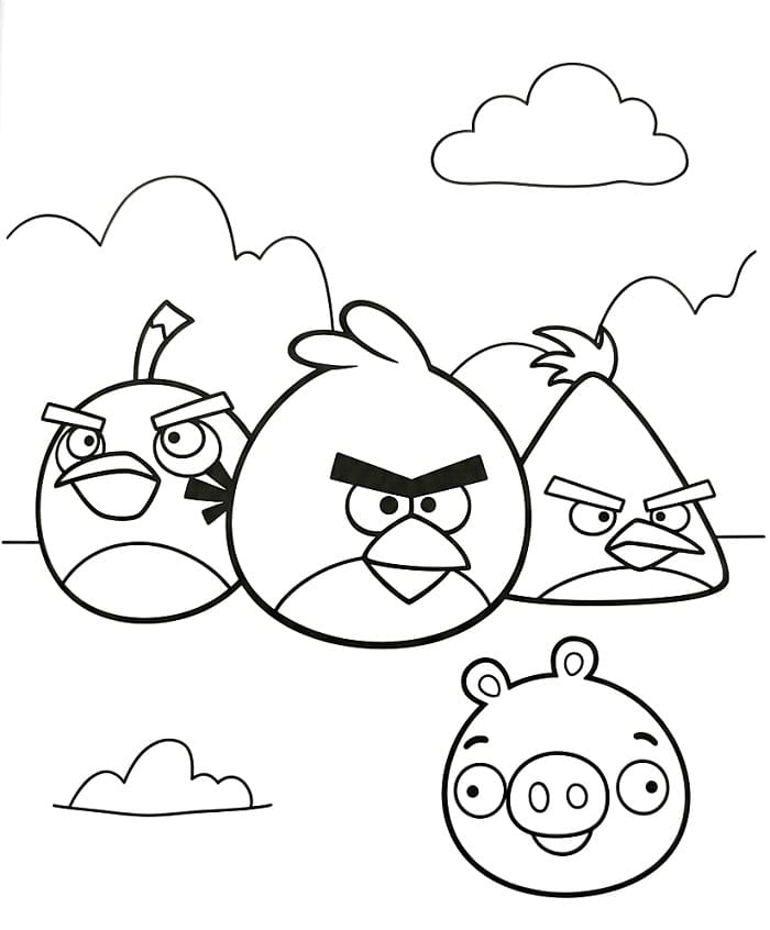 Großartige Angry Birds ausmalbilder