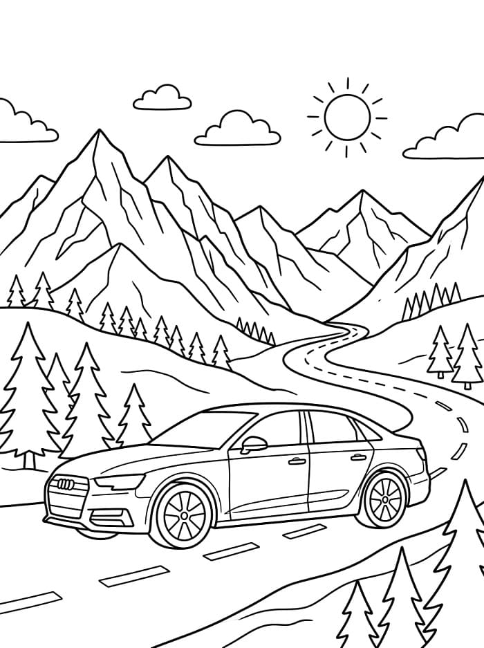 Großartiger Audi ausmalbilder