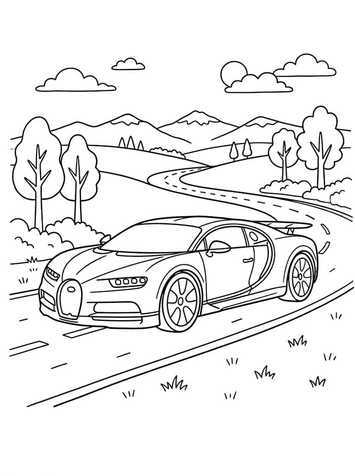 Großartiger Bugatti ausmalbilder