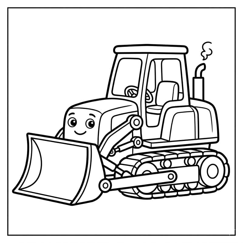 Großartiger Bulldozer ausmalbilder