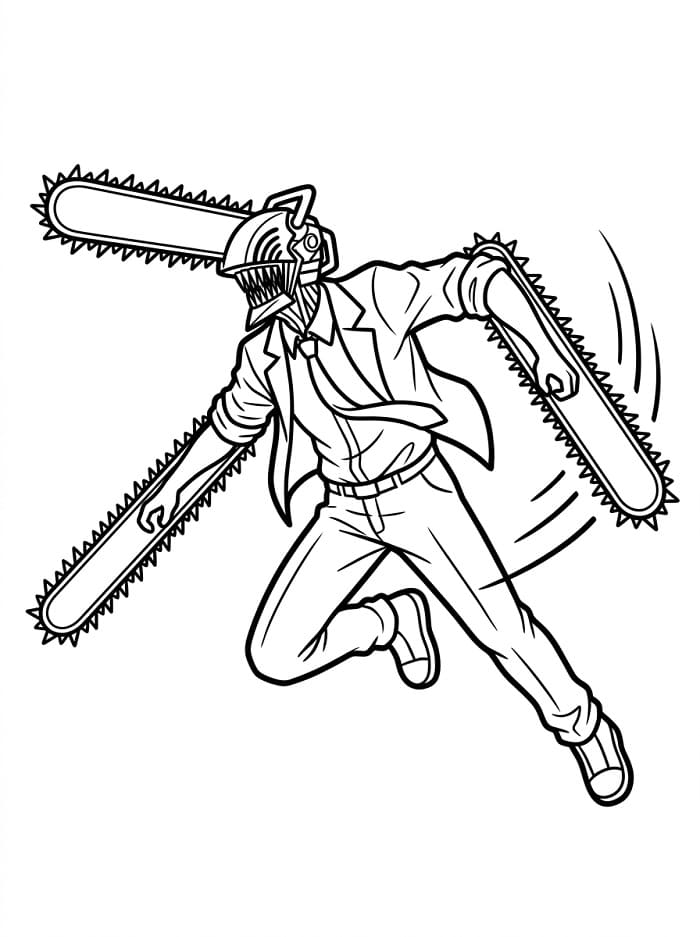 Großartiger Chainsaw Man ausmalbilder