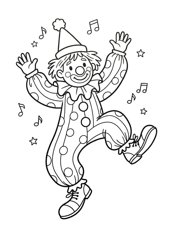 Großartiger Clown ausmalbilder