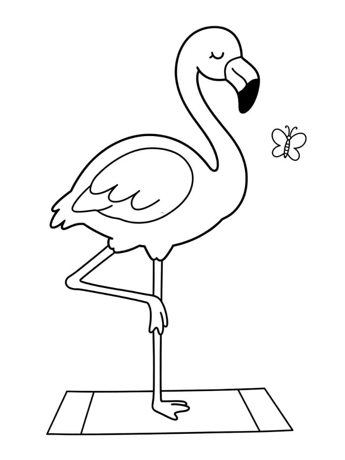 Großartiger Flamingo ausmalbilder