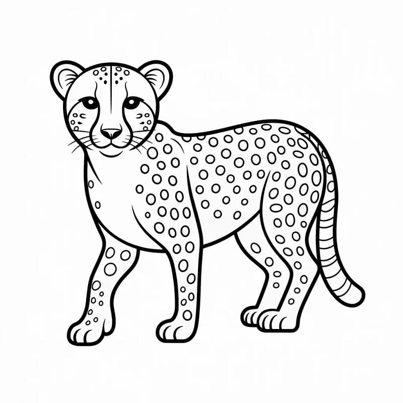 Großartiger Gepard ausmalbilder