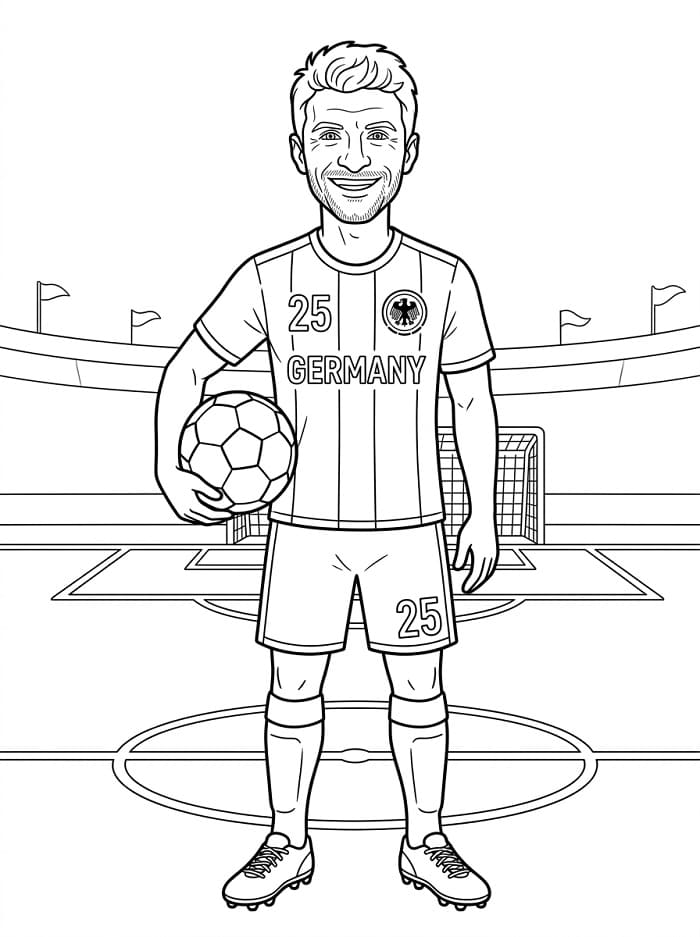 Großartiger Thomas Müller ausmalbilder