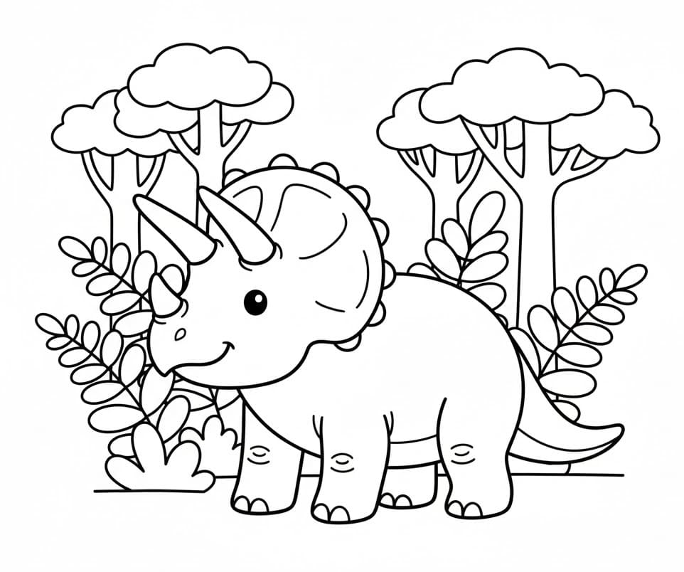Großartiger Triceratops ausmalbilder