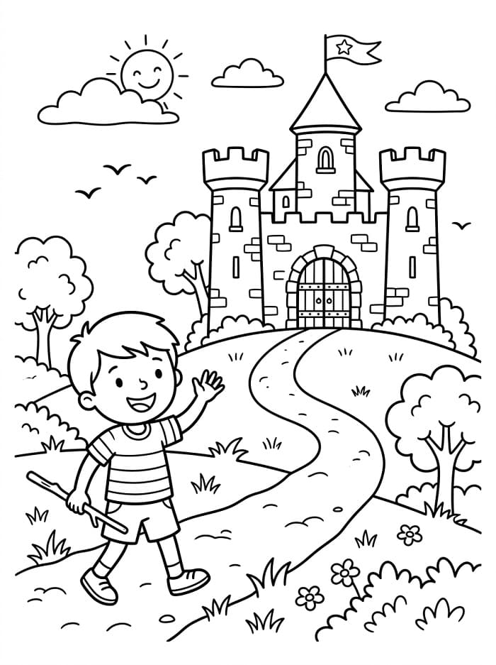 Große Schloss ausmalbilder