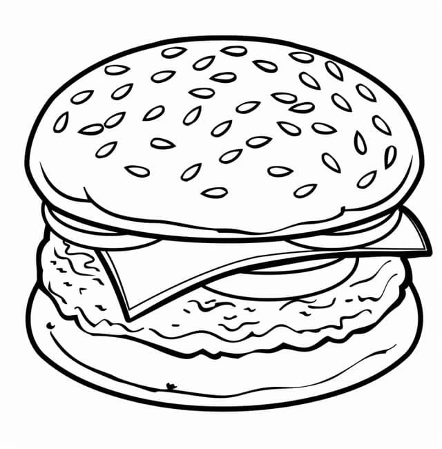 Großer Hamburger ausmalbilder