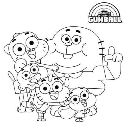 Gumball für 4-jährige Kinder ausmalbilder