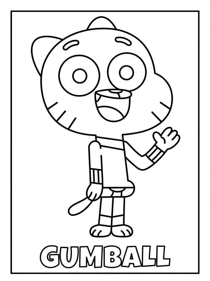 Gumball zum Ausdrucken ausmalbilder