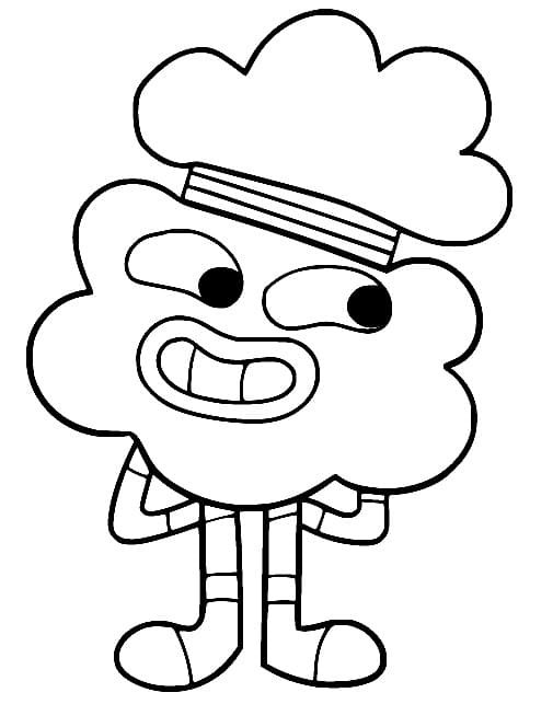 Gumball zum Drucken ausmalbilder