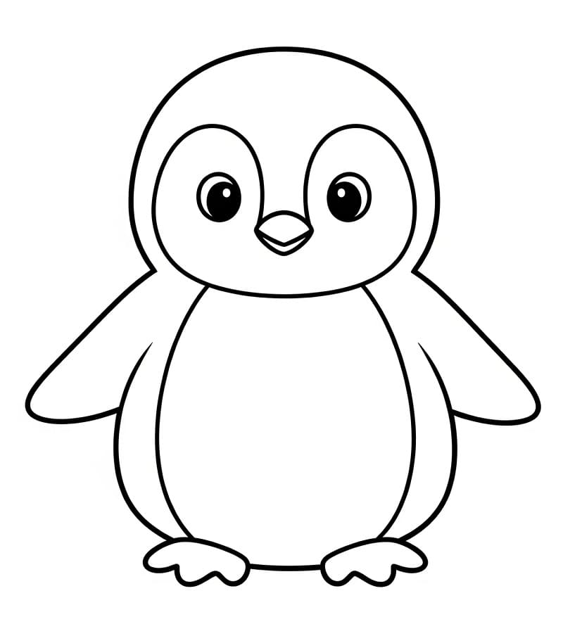 Gut gelaunter Pinguin ausmalbilder