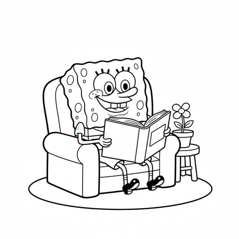 Gut gelaunter Spongebob ausmalbilder