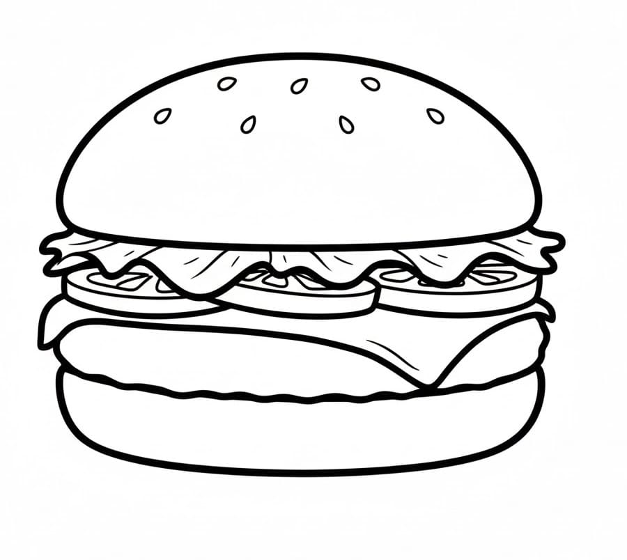 Hamburger Essen ausmalbilder