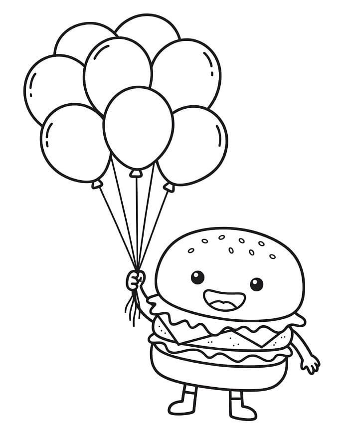 Hamburger zum Ausdrucken ausmalbilder