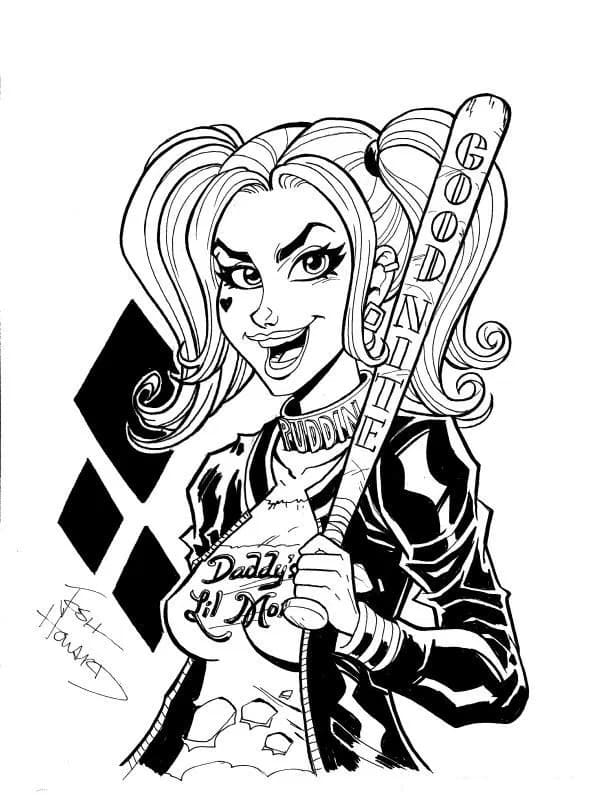 Harley Quinn Malvorlage für Kinder ausmalbilder