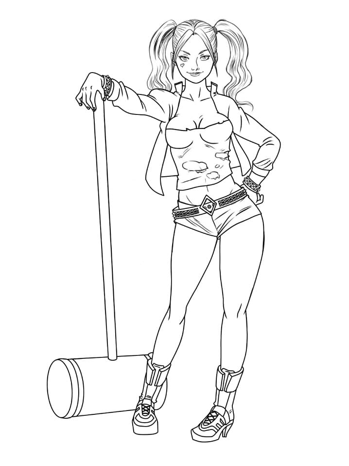 Harley Quinn Malvorlage ausmalbilder