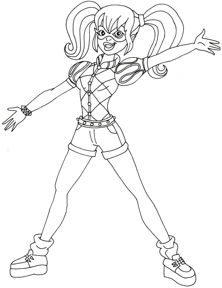 Harley Quinn kostenlos ausdruckbar ausmalbilder