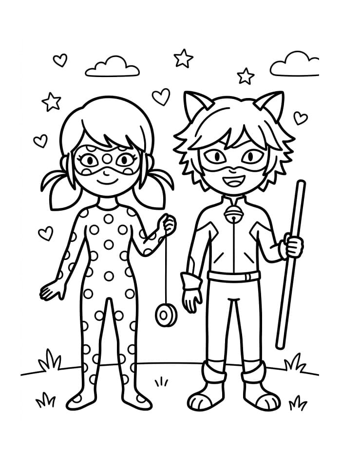 Hübsche Miraculous Ladybug ausmalbilder