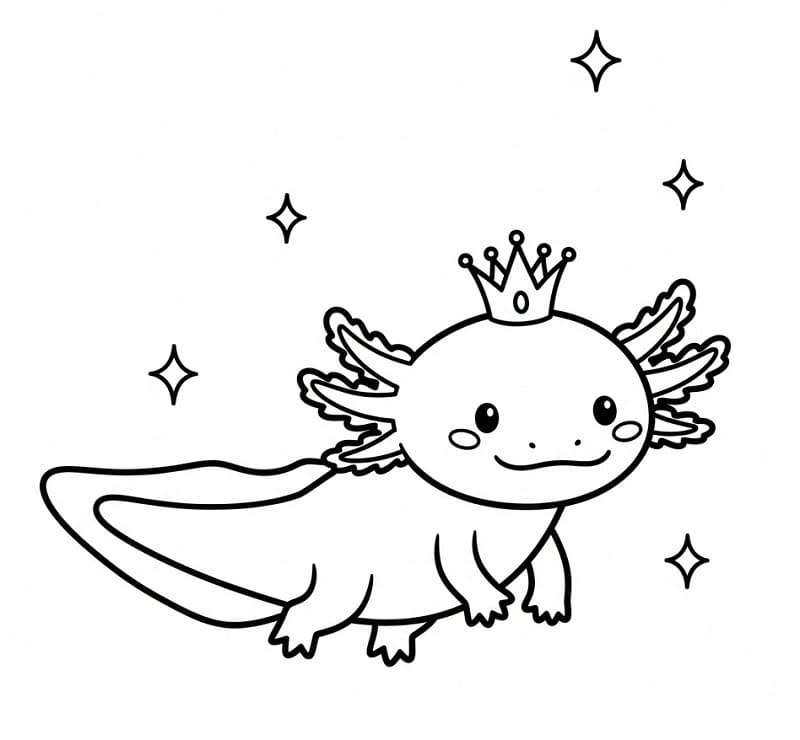 Hübscher Axolotl ausmalbilder