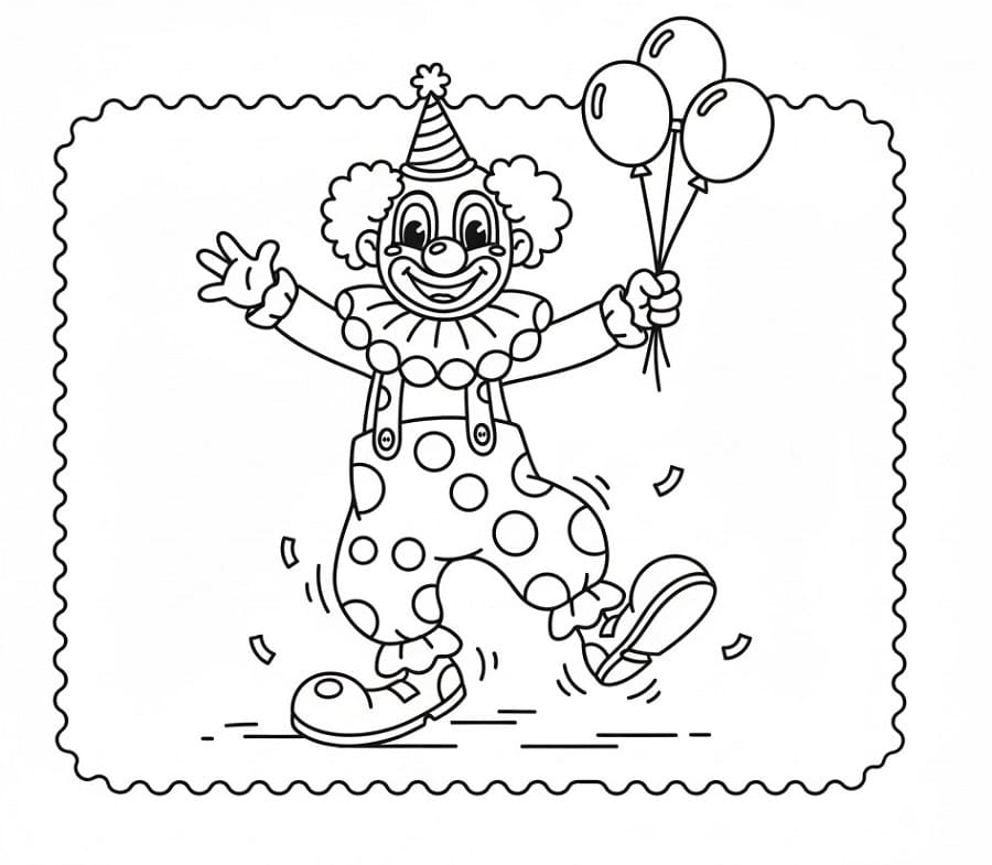 Hübscher Clown ausmalbilder