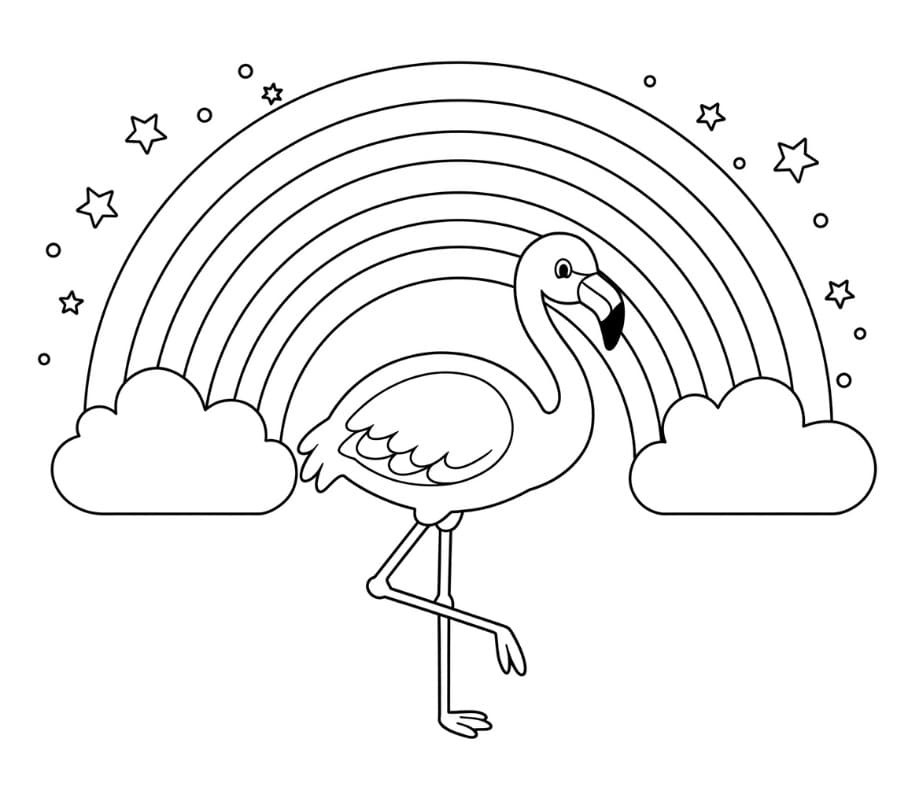 Hübscher Flamingo ausmalbilder