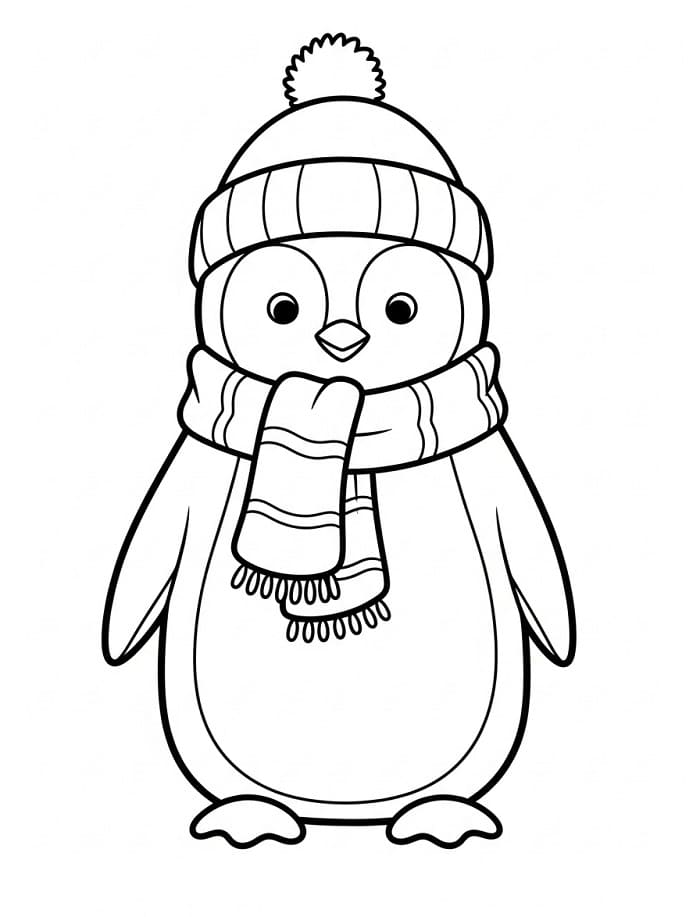 Hübscher Pinguin ausmalbilder
