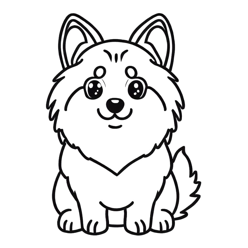 Husky für 1-jährige Kinder ausmalbilder