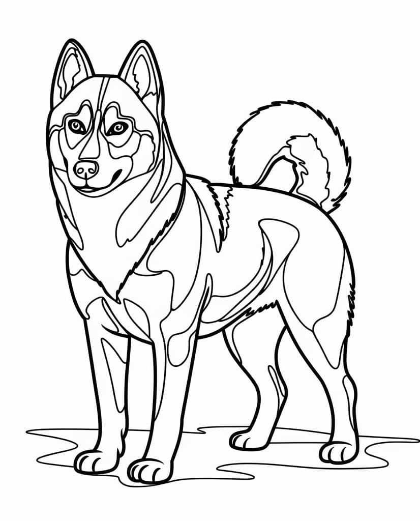 Husky gratis ausmalbilder