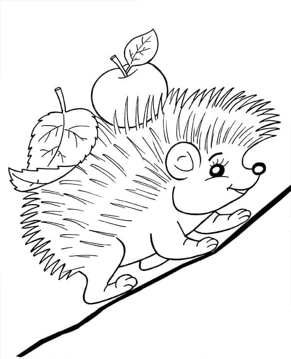 Igel für 2-jährige Kinder ausmalbilder