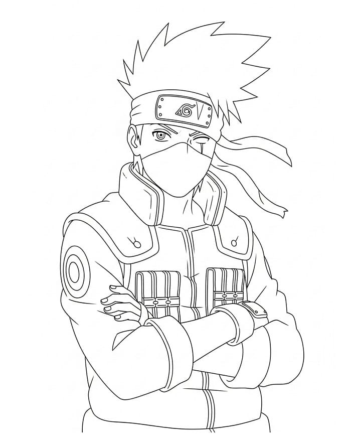Kakashi aus dem Anime Naruto ausmalbilder