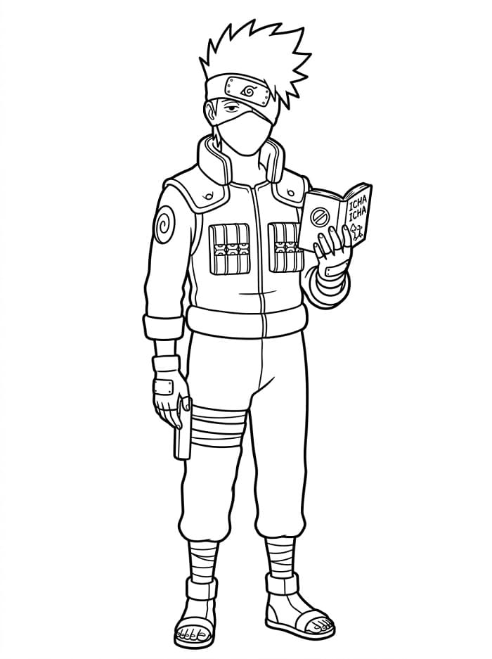 Kakashi für 1-jährige Kinder ausmalbilder