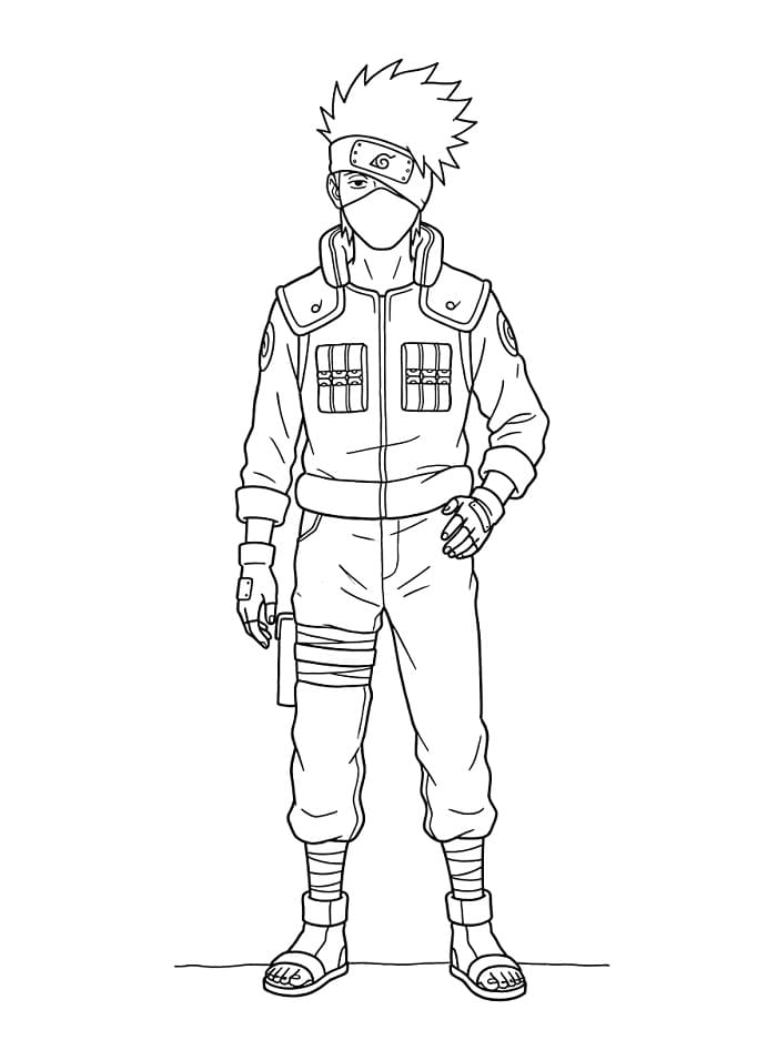 Kakashi für 4-jährige Kinder ausmalbilder