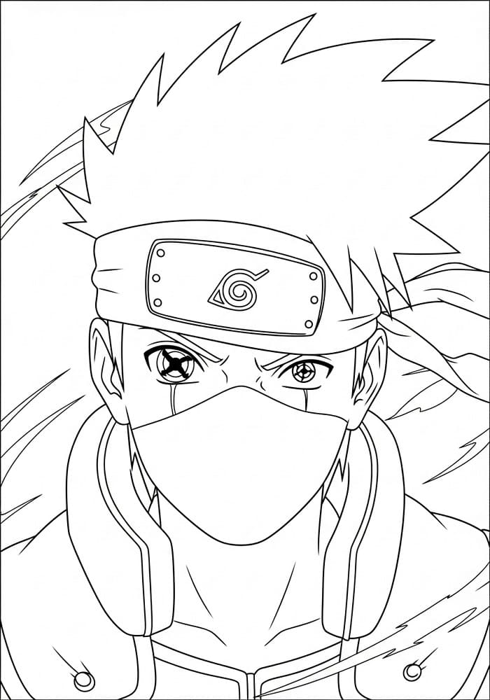 Kakashi im Anime Naruto ausmalbilder