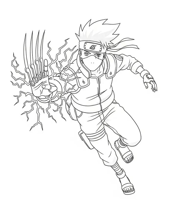 Kakashi in Naruto ausmalbilder