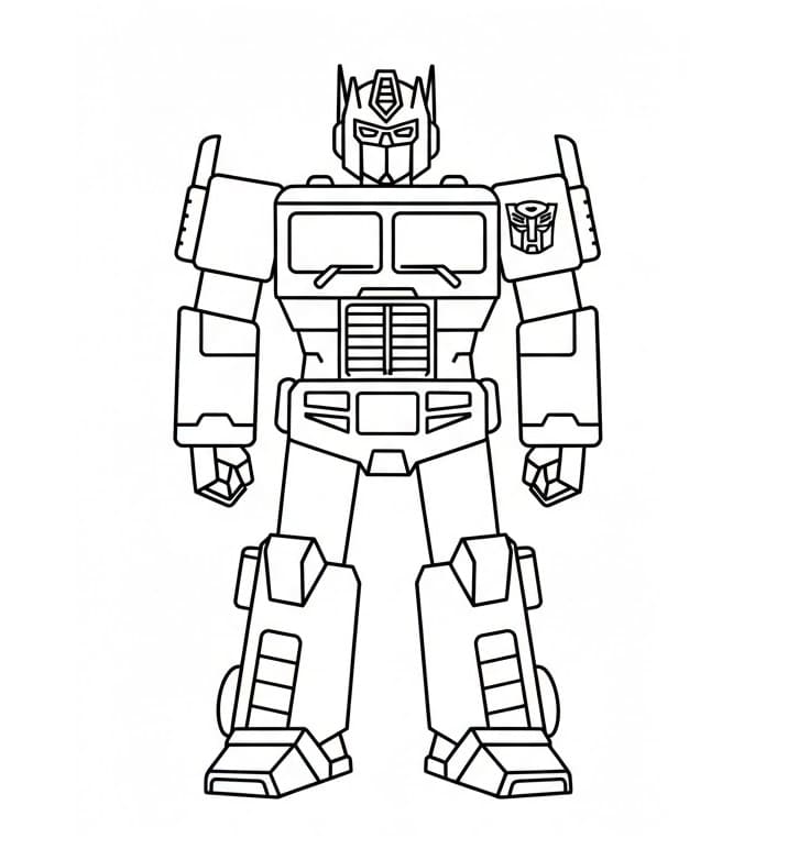 Kämpfender Optimus Prime ausmalbilder