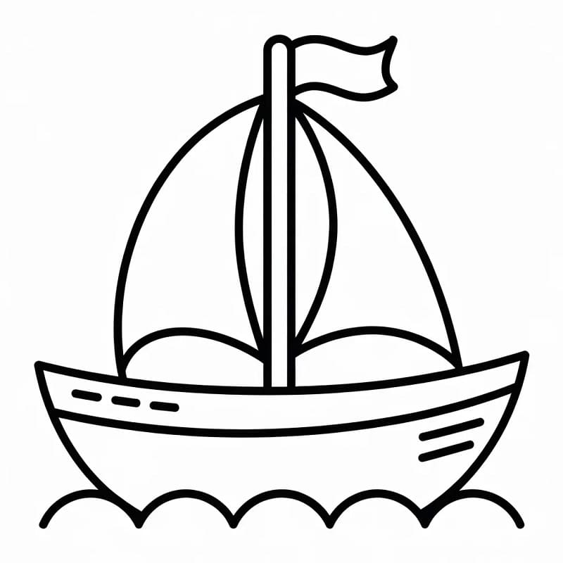 Kinderleichtes Boot ausmalbilder